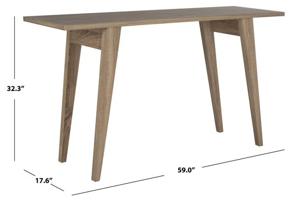 Safavieh Manny Mid-Century Modern Wood Console Table – Natural Oak Finish For Stylish Entryway & Living Room FOX4220A