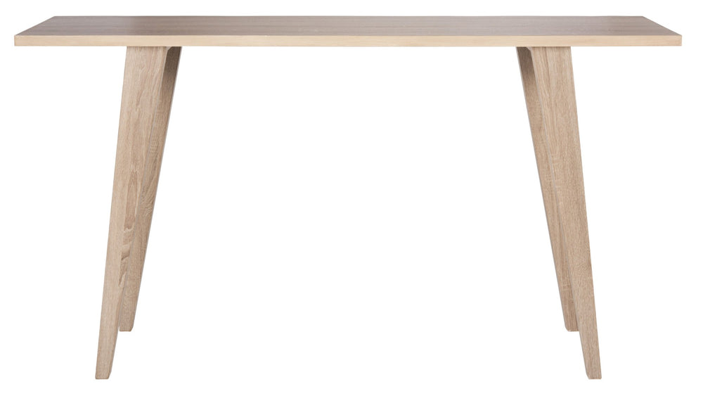 Safavieh Manny Mid-Century Modern Wood Console Table – Natural Oak Finish For Stylish Entryway & Living Room FOX4220A