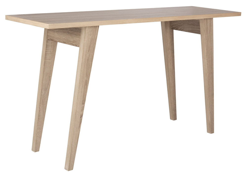 Safavieh Manny Mid-Century Modern Wood Console Table – Natural Oak Finish For Stylish Entryway & Living Room FOX4220A