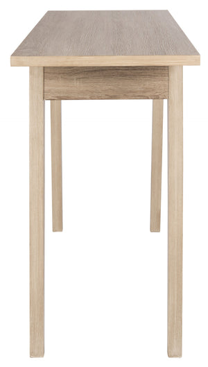 Safavieh Manny Mid-Century Modern Wood Console Table – Natural Oak Finish For Stylish Entryway & Living Room FOX4220A