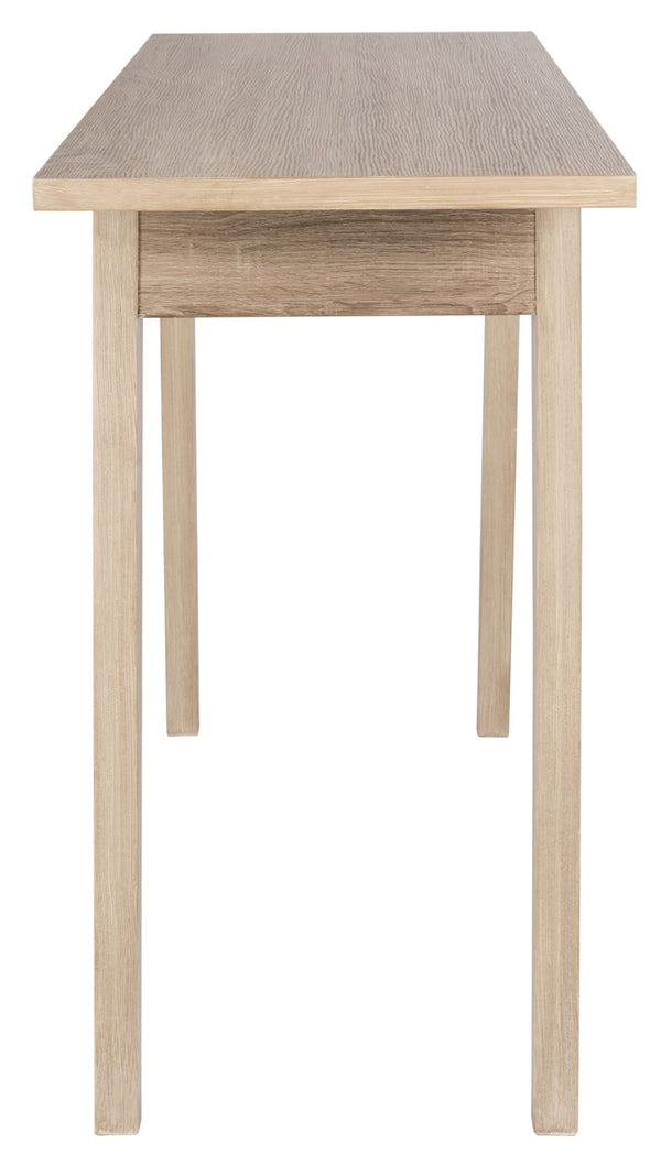 Safavieh Manny Mid-Century Modern Wood Console Table – Natural Oak Finish For Stylish Entryway & Living Room FOX4220A