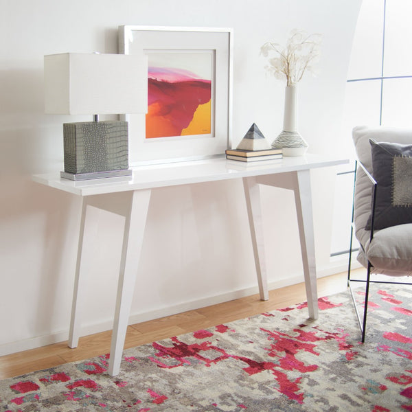 Safavieh Manny Mid Century Lacquer Console Table - Stylish Entryway Or Living Room Accent With Sleek Design FOX4220B