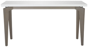 Safavieh Josef Retro Console Table - Modern Floating Lacquer Top With Stylish Wood-Grain Legs For Any Space White/Grey FOX4222B