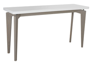 Safavieh Josef Retro Console Table - Modern Floating Lacquer Top With Stylish Wood-Grain Legs For Any Space White/Grey FOX4222B