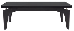 Safavieh Josef Retro Lacquer Coffee Table - Sleek Mid-Century Modern Design With Floating Top For Living Spaces Black/Black FOX4223C