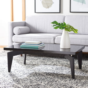 Safavieh Josef Retro Lacquer Coffee Table - Sleek Mid-Century Modern Design With Floating Top For Living Spaces Black/Black FOX4223C