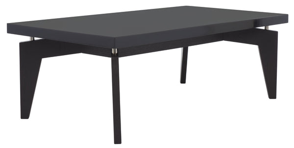 Safavieh Josef Retro Lacquer Coffee Table - Sleek Mid-Century Modern Design With Floating Top For Living Spaces Black/Black FOX4223C