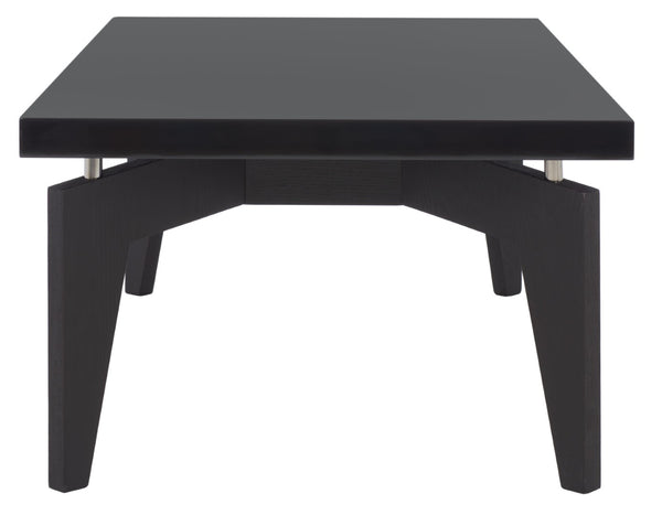 Safavieh Josef Retro Lacquer Coffee Table - Sleek Mid-Century Modern Design With Floating Top For Living Spaces Black/Black FOX4223C