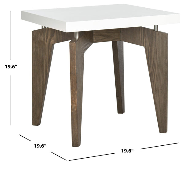 Safavieh Josef Modern Floating Lacquer End Table – Stylish Two-Tone Design For Living Room & Small Spaces FOX4224A