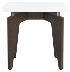 Safavieh Josef Modern Floating Lacquer End Table – Stylish Two-Tone Design For Living Room & Small Spaces FOX4224A