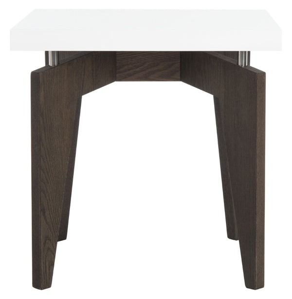 Safavieh Josef Modern Floating Lacquer End Table – Stylish Two-Tone Design For Living Room & Small Spaces FOX4224A