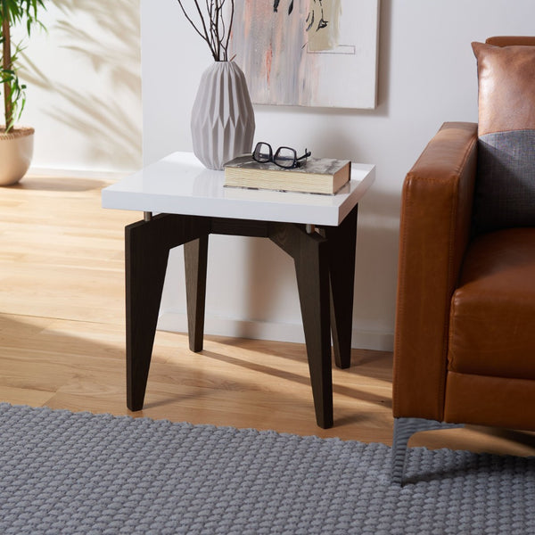 Safavieh Josef Modern Floating Lacquer End Table – Stylish Two-Tone Design For Living Room & Small Spaces FOX4224A
