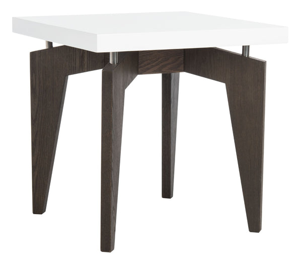 Safavieh Josef Modern Floating Lacquer End Table – Stylish Two-Tone Design For Living Room & Small Spaces FOX4224A