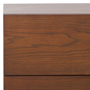 Safavieh Herschel Mid-Century Two-Drawer Cabinet - Stylish Scandinavian Design For Modern Living Spaces Dark Brown/Black FOX4225A
