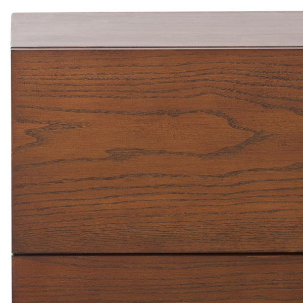 Safavieh Herschel Mid-Century Two-Drawer Cabinet - Stylish Scandinavian Design For Modern Living Spaces Dark Brown/Black FOX4225A