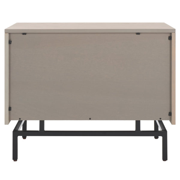 Safavieh Herschel Mid-Century Two-Drawer Cabinet - Stylish Scandinavian Design For Modern Living Spaces Grey/Black FOX4225B