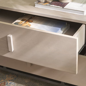 Safavieh Herschel Mid-Century Two-Drawer Cabinet - Stylish Scandinavian Design For Modern Living Spaces Grey/Black FOX4225B