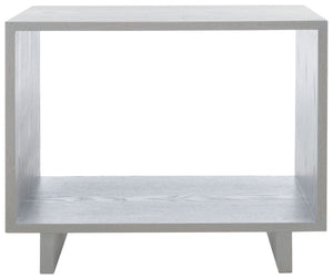 Safavieh Raylan Mid-Century Scandinavian Accent Table - Grey-Washed Wood Stand For Living Room & Bedroom FOX4226B