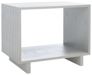 Safavieh Raylan Mid-Century Scandinavian Accent Table - Grey-Washed Wood Stand For Living Room & Bedroom FOX4226B