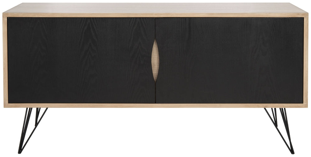 Safavieh Jeralyn Retro Mid-Century Wood Sideboard - Stylish Storage Solution For Modern Minimalist Spaces FOX4232A