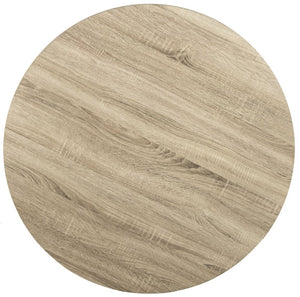 Safavieh Mansel Mid-Century Round Coffee Table - Rustic Light Oak Top & Black Metal Base For Modern Spaces FOX4233A
