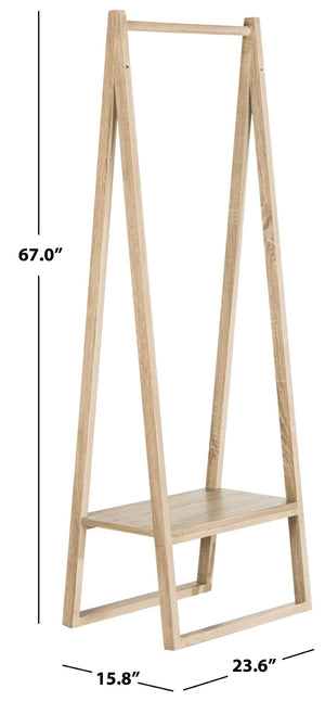 Safavieh Afia 67'' Mid-Century Coat Rack - Sleek Nordic Design For Organized Entryways, Durable & Stylish FOX4234A