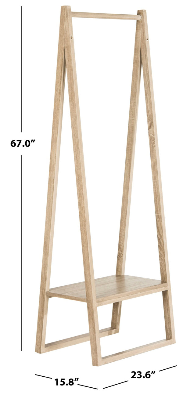 Safavieh Afia 67'' Mid-Century Coat Rack - Sleek Nordic Design For Organized Entryways, Durable & Stylish FOX4234A