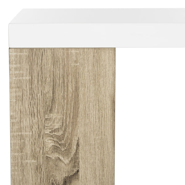Safavieh Carlene Modern Scandinavian Desk With Lacquer Finish & Integrated Storage - Stylish Workspace Solution FOX4235A