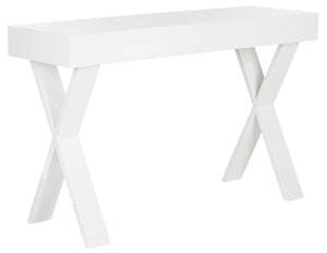 Safavieh Alessia Mid-Century Lacquer Vanity Desk With Drawer - Stylish, Compact Design For Modern Spaces FOX4238A