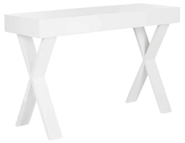 Safavieh Alessia Mid-Century Lacquer Vanity Desk With Drawer - Stylish, Compact Design For Modern Spaces FOX4238A