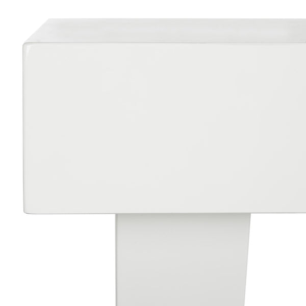 Safavieh Alessia Mid-Century Lacquer Vanity Desk With Drawer - Stylish, Compact Design For Modern Spaces FOX4238A