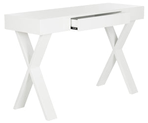 Safavieh Alessia Mid-Century Lacquer Vanity Desk With Drawer - Stylish, Compact Design For Modern Spaces FOX4238A
