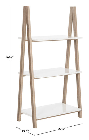 Safavieh Hartley 52'' Scandinavian Three-Tier Shelf - Stylish Storage With Mid-Century Modern Charm & Durability FOX4240A