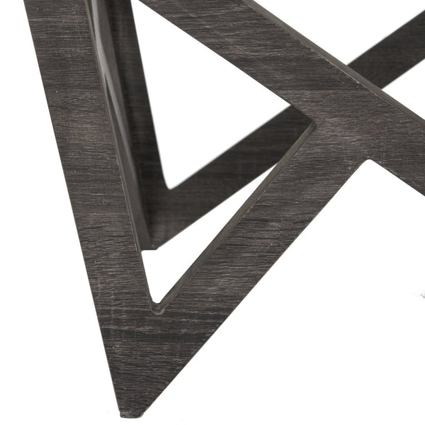 Safavieh Radley Mid-Century Glass Top Coffee Table – Sculptural Design With Dark Grey Finish For Modern Spaces FOX4243A