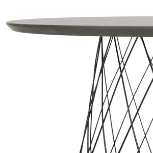 Safavieh Roe Retro Mid-Century Modern Coffee Table With Sculptural Iron Base For Stylish Living Spaces Dark Grey/Black FOX4244A