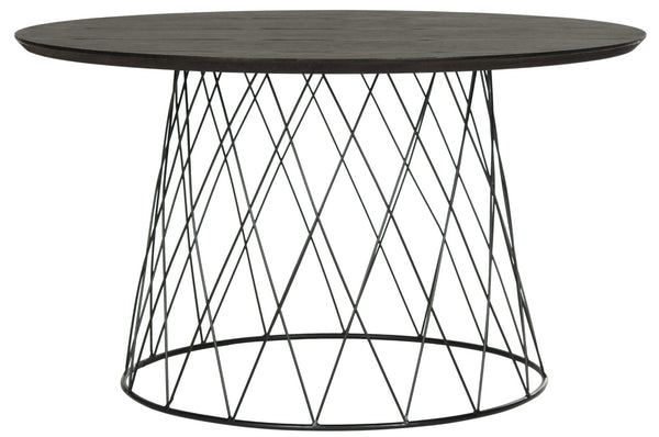 Safavieh Roe Retro Mid-Century Modern Coffee Table With Sculptural Iron Base For Stylish Living Spaces Black FOX4244B