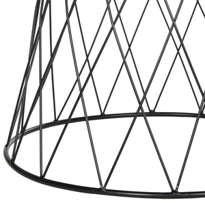 Safavieh Roper Mid-Century Modern Wood End Table With Geometric Iron Base For Stylish Living Room Accent FOX4245A