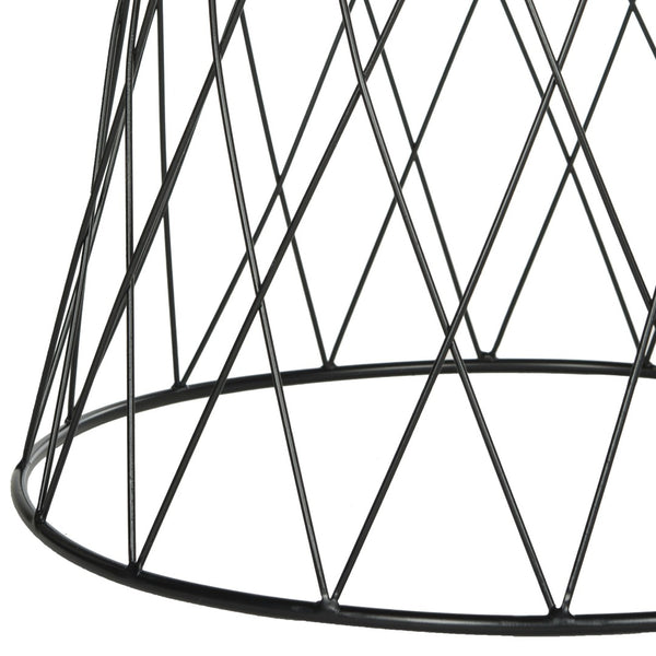 Safavieh Roper Mid-Century Modern Wood End Table With Geometric Iron Base For Stylish Living Room Accent FOX4245A