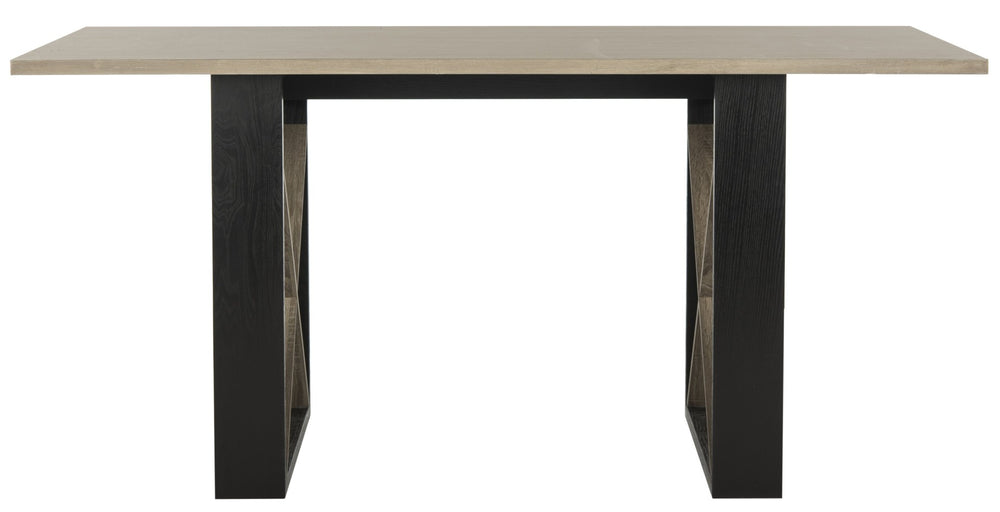 Safavieh Monty Mid-Century Modern Wood Dining Table - Stylish Light Grey Finish For Elegant Entertaining FOX4247A