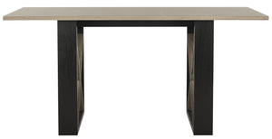 Safavieh Monty Mid-Century Modern Wood Dining Table - Stylish Light Grey Finish For Elegant Entertaining FOX4247A