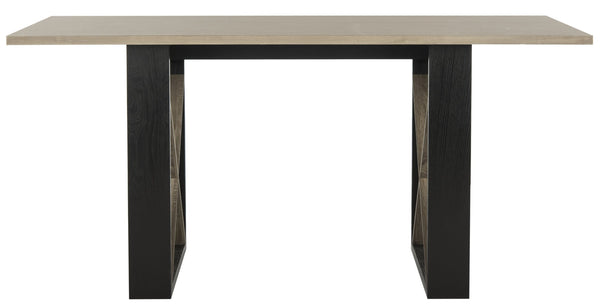 Safavieh Monty Mid-Century Modern Wood Dining Table - Stylish Light Grey Finish For Elegant Entertaining FOX4247A