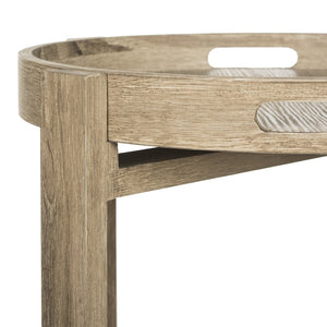 Safavieh Hamish Retro Mid-Century Tray Top Side Table - Farmhouse Chic Design With Versatile Light Grey Finish FOX4248A
