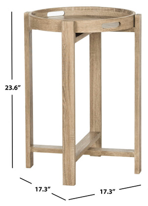 Safavieh Hamish Retro Mid-Century Tray Top Side Table - Farmhouse Chic Design With Versatile Light Grey Finish FOX4248A