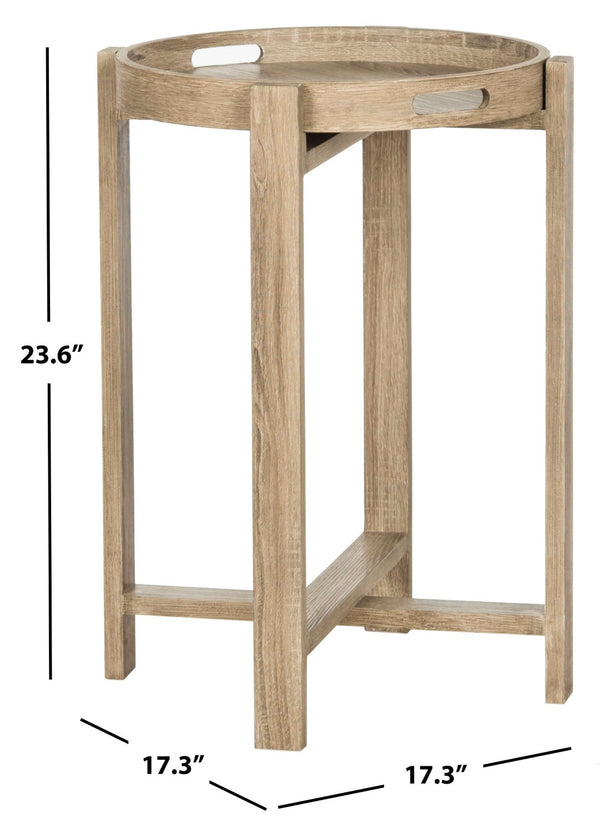 Safavieh Hamish Retro Mid-Century Tray Top Side Table - Farmhouse Chic Design With Versatile Light Grey Finish FOX4248A