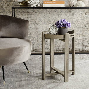 Safavieh Hamish Retro Mid-Century Tray Top Side Table - Farmhouse Chic Design With Versatile Light Grey Finish FOX4248A