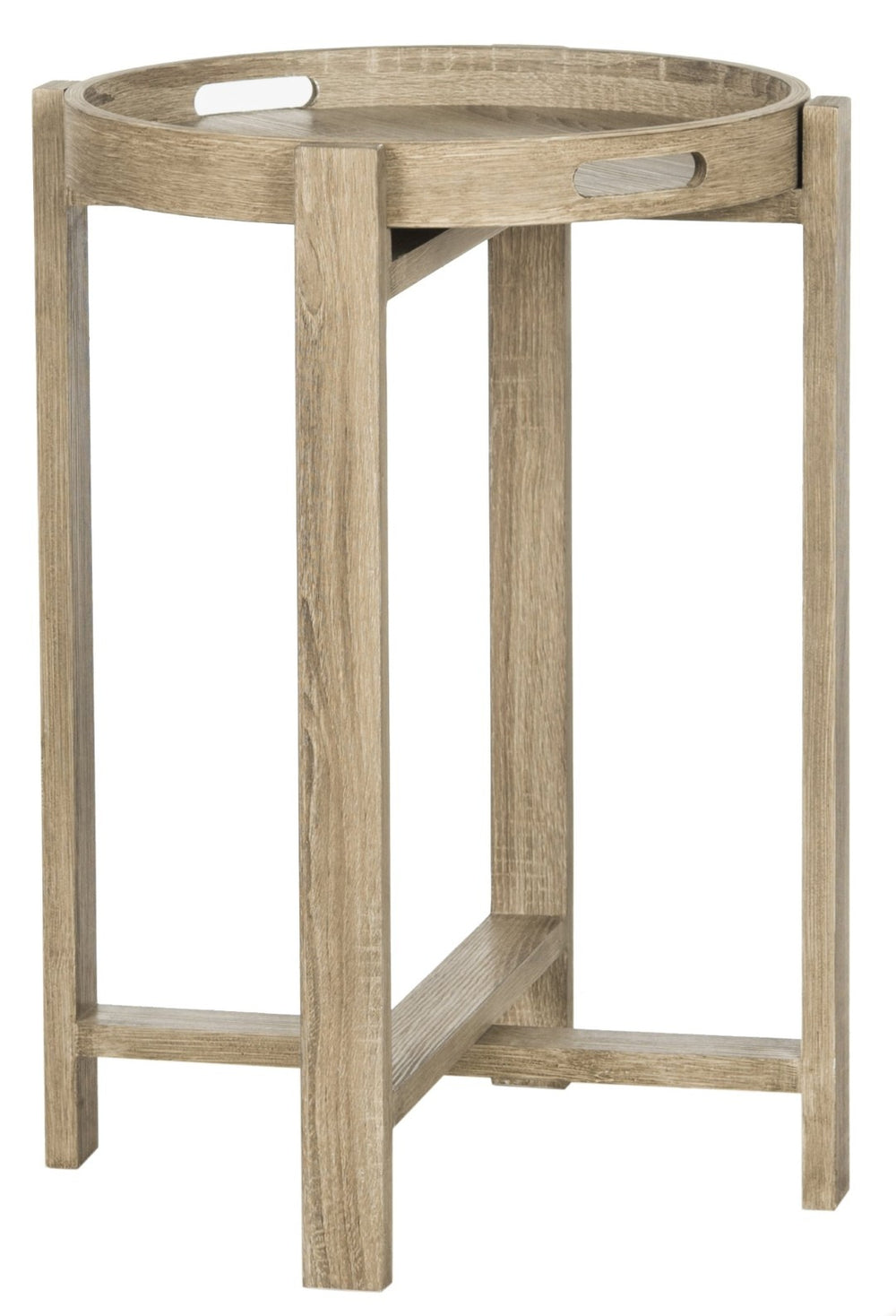 Safavieh Hamish Retro Mid-Century Tray Top Side Table - Farmhouse Chic Design With Versatile Light Grey Finish FOX4248A