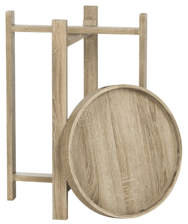 Safavieh Hamish Retro Mid-Century Tray Top Side Table - Farmhouse Chic Design With Versatile Light Grey Finish FOX4248A