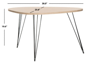Safavieh Rocco Mid-Century Coffee Table – Sculptural Design With Stylish Metal Legs For Modern Living Spaces Light Grey FOX4249A