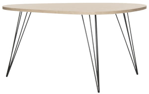 Safavieh Rocco Mid-Century Coffee Table – Sculptural Design With Stylish Metal Legs For Modern Living Spaces Light Grey FOX4249A