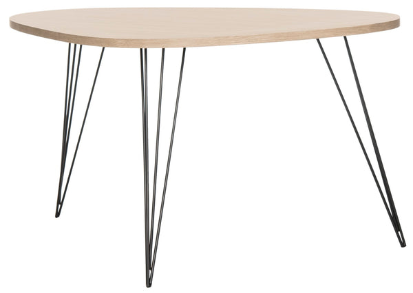 Safavieh Rocco Mid-Century Coffee Table – Sculptural Design With Stylish Metal Legs For Modern Living Spaces Light Grey FOX4249A
